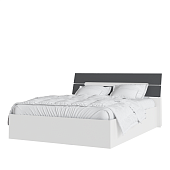 Кровать Гавана 1.6 с подъемным механизмом (Белый/Графит серый)