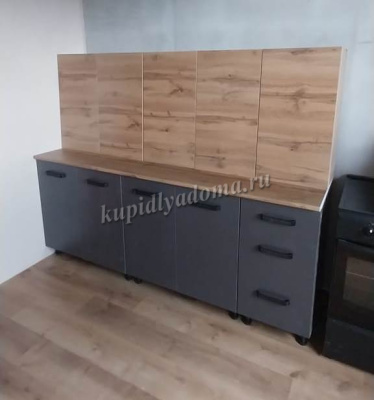 Кухня Рио 2.0 (Дуб вотан/Графит)