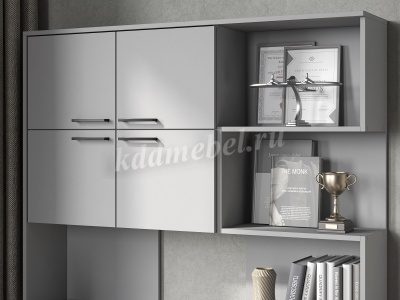 Стол компьютерный Брауни левый (Шиншилла серая)