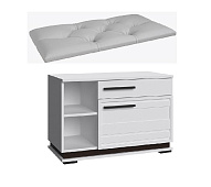 Тумба с мягким сиденьем МТ-31 Модена (Белый/Венге)