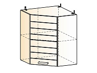 Шкаф навесной угловой Виктория 03.14 (1 дверь глухая) (Лайм)