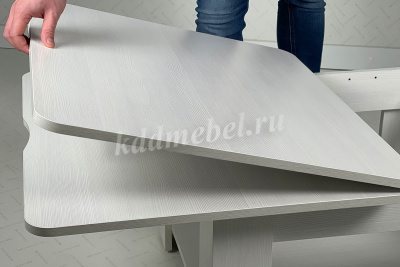 Стол журнальный Адам 1 (Белый рамух) 