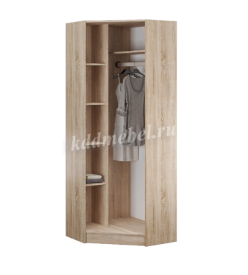 Шкаф угловой Денвер (Дуб сонома/Белый древесные поры)