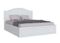 Кровать Апполия 1.6 настил ДСП 2С (Белый/Белый дуб)