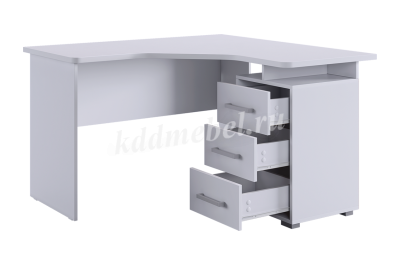 Стол компьютерный угловой Лайт-2 (Белый)
