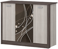 Комод с дверками Николь (Ясень шимо светлый/Ясень шимо темный)