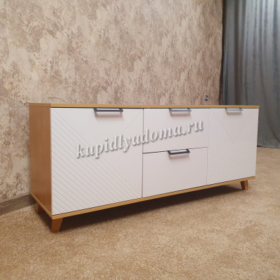 Тумба Остин 1500 (Бунратти/Белый/Ромб)