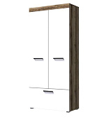 Шкаф Бастон (Дуб делано/Белый гладкий)