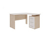 Стол компьютерный угловой Лайт-2 (Дуб сонома/Белый)