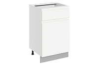 Шкаф рабочий Фьюжн 42.43 L500 СТАРТ правый (1 дв. гл.1 ящ.) (Белый эмаль)