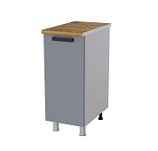 Шкаф нижний глубокий Г35Р кухня Осло без столешницы (Белый/Карбон Пепел) 