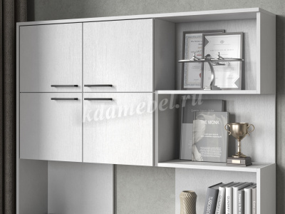 Стол компьютерный Брауни правый (Белый текстурный)