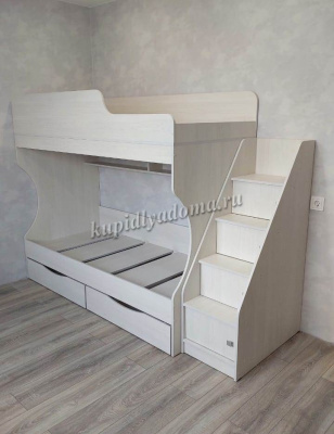 Кровать двухъярусная Каприз-22 (Анкор белый)