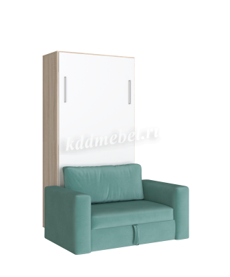 Комплект кровать-шкаф Трансформер 900*2000 (Дуб сонома светлый/Белый)