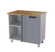 Шкаф нижний угловой УР2 кухня Крафт без столешницы (Дуб сонома/Бетон темный)