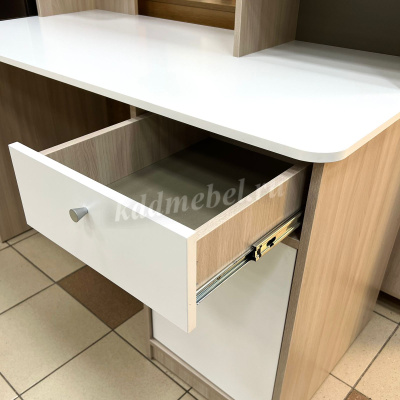 Стол компьютерный Котофей (Ясень шимо светлый/Белый)