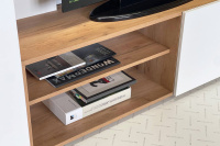 Гостиная Бери элемент 1 дуб крафт золотой белое дерево