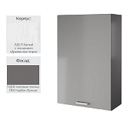 Шкаф верхний сушка с единым фасадом 6С кухня Осло (Белый/Карбон вулкан)