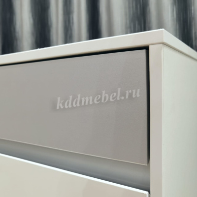 Комод Торонто 13.321 (Белый шагрень/Стальной серый)
