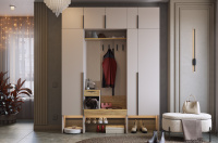 Прихожая Баско К9 кашемир дуб крафт золотой вариант сборки 2 Прихожая Баско К9 кашемир дуб крафт золотой вариант сборки 2