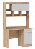 Стол компьютерный ПКС-2 (Дуб сонома/Белый глянец)