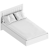 Кровать Вита 1.6 с настилом (Белый лофт/Софт айс)