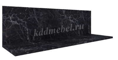 Кухня Марбл 1,5 (Мрамор Лайт/Мрамор Дарк/Столешница Мраморный берег)