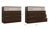 Комод Аврора 4 ящика (Венге/Дуб молочный)