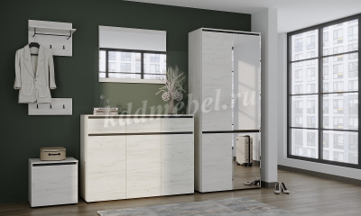 Зеркало Гретта 900 (Дуб крафт белый)