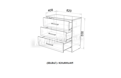 Комод Адель (Дуб венге/Сосна лоредо)