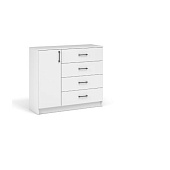 Комод 1д.4 ящ. Чикаго Вайт (Белый)