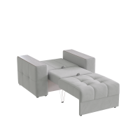 Кресло кровать Виконт открытый_Светлосерый