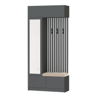 Прихожая Руэлла_Центральная секция графит серый