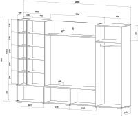 Гостиная Селеста вот кашемир (в линиях) размеры Гостиная Селеста вот кашемир (в линиях) размеры