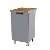 Шкаф нижний 45Р кухня Осло без столешницы (Белый/Карбон сапфир) 