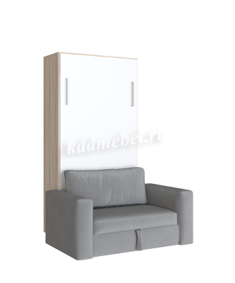 Комплект кровать-шкаф Трансформер 900*2000 (Дуб сонома светлый/Белый)
