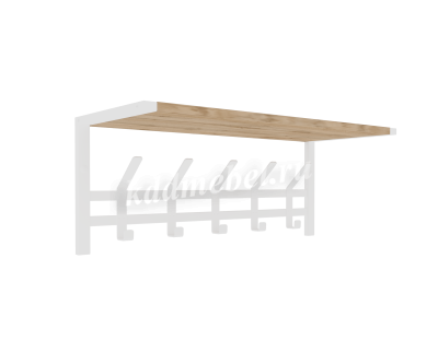 Вешалка с полкой Торонто-21Д (Белый)