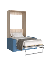 Раскладушка 900 откр_Сонома+Белый с диваном+белье_синий0001