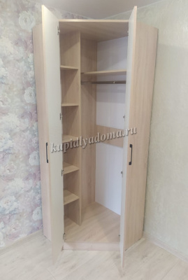 Шкаф угловой Денвер (Дуб сонома/Белый древесные поры)