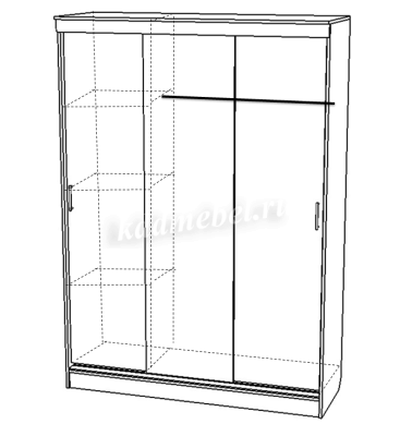 Шкаф-купе Бася (Венге/Дуб молочный)