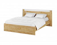 Кровать Адель кровать 1.6 (Дуб крафт золотой/Белый)