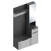 Прихожая Вита правая (Темно-серый лофт/Силк маус серый)