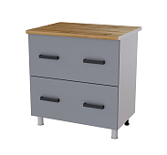 Шкаф нижний горизонтальный 8РГ кухня Контемп без столешницы (Дуб сонома/Графит)