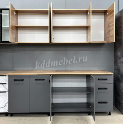 Кухня Рио 2.0 (Дуб вотан/Графит)