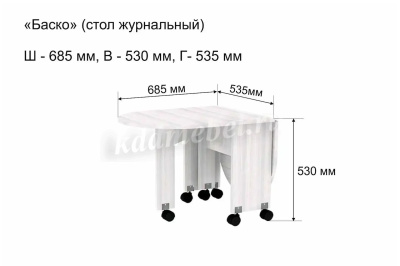 Стол-книжка журнальный Баско (Анкор светлый)