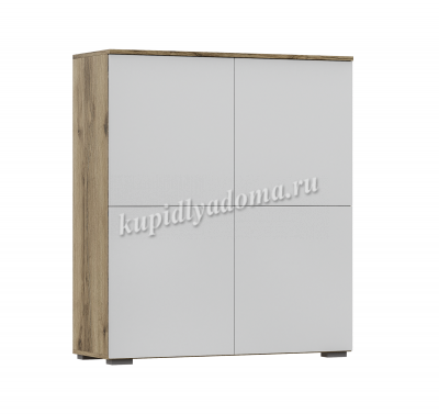 Комод Милан-1 (Делано светлый/Белый)