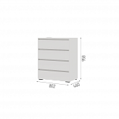 Комод Лаванда КМ 02 (Шагрень белый) 