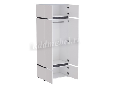 Шкаф Аркон 2х ств. (Белый/Бетон темный)