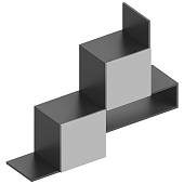 Полка универсальная Вита 2ств. (Темно-серый лофт/Силк маус серый)