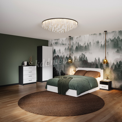 Комод Чикаго 4 ящ (Антрацит/Белый)